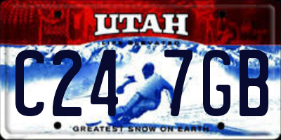 UT license plate C247GB