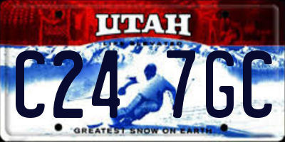 UT license plate C247GC