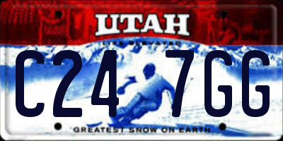 UT license plate C247GG