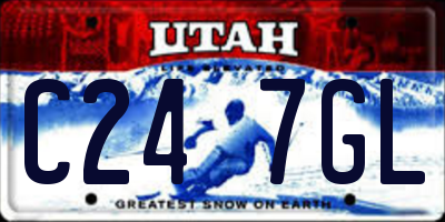 UT license plate C247GL