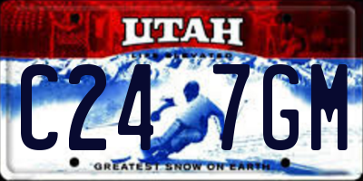 UT license plate C247GM