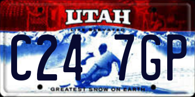UT license plate C247GP