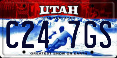 UT license plate C247GS
