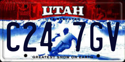 UT license plate C247GV