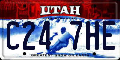 UT license plate C247HE