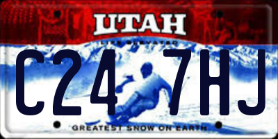 UT license plate C247HJ