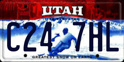 UT license plate C247HL