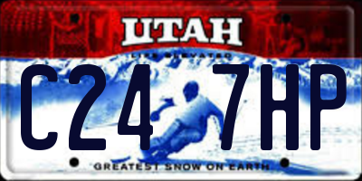 UT license plate C247HP