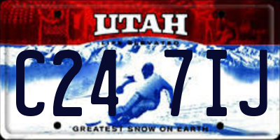 UT license plate C247IJ