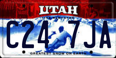 UT license plate C247JA