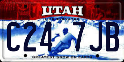 UT license plate C247JB