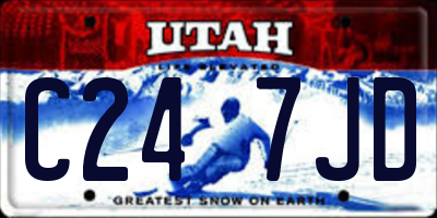 UT license plate C247JD