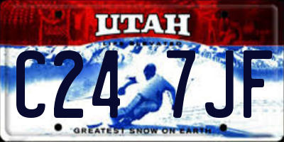 UT license plate C247JF