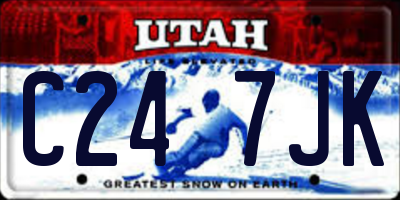 UT license plate C247JK
