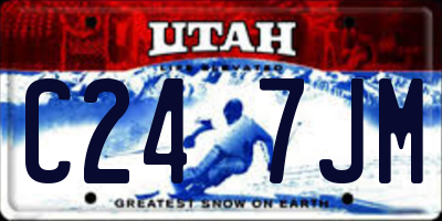 UT license plate C247JM
