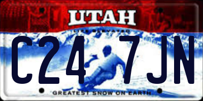 UT license plate C247JN