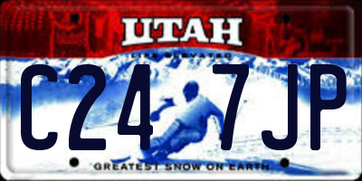 UT license plate C247JP