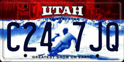 UT license plate C247JQ