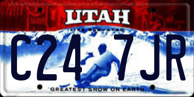 UT license plate C247JR