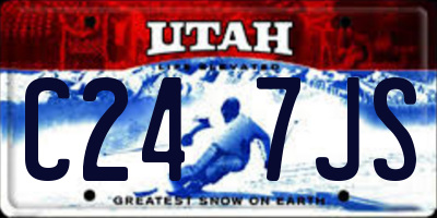 UT license plate C247JS