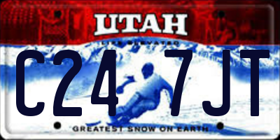 UT license plate C247JT