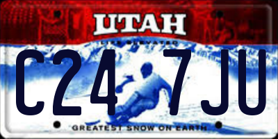 UT license plate C247JU