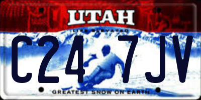 UT license plate C247JV