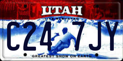 UT license plate C247JY