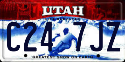 UT license plate C247JZ