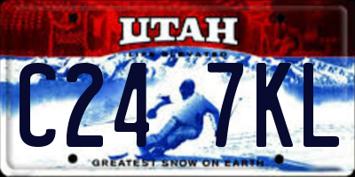 UT license plate C247KL