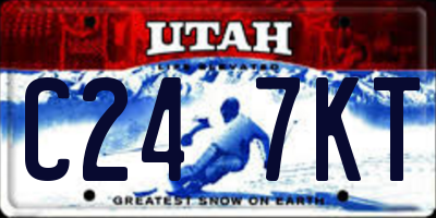 UT license plate C247KT