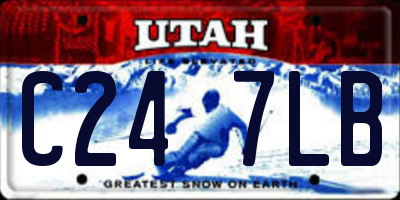 UT license plate C247LB