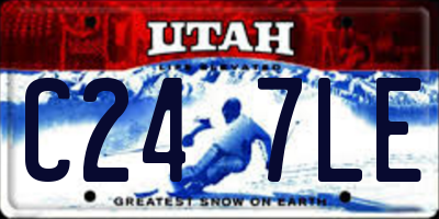 UT license plate C247LE