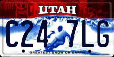 UT license plate C247LG