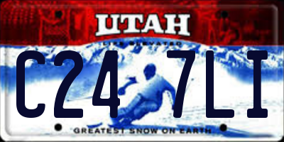 UT license plate C247LI
