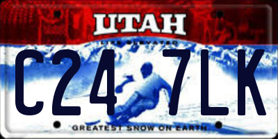 UT license plate C247LK