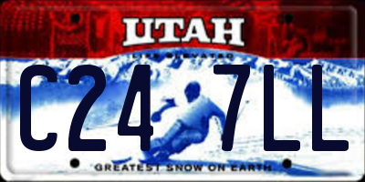 UT license plate C247LL