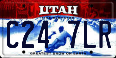 UT license plate C247LR