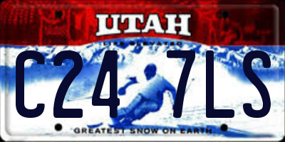 UT license plate C247LS