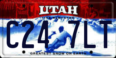 UT license plate C247LT