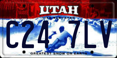 UT license plate C247LV