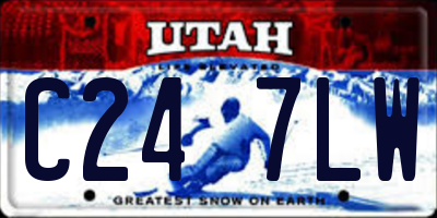 UT license plate C247LW