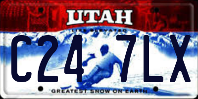 UT license plate C247LX