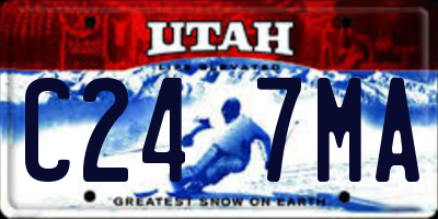 UT license plate C247MA
