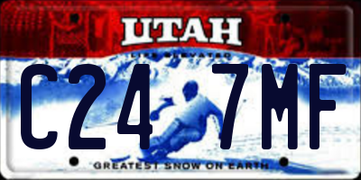 UT license plate C247MF