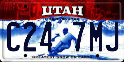 UT license plate C247MJ