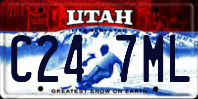 UT license plate C247ML