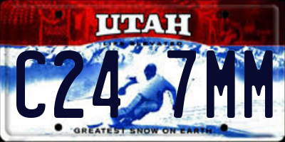 UT license plate C247MM