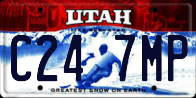 UT license plate C247MP