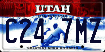 UT license plate C247MZ